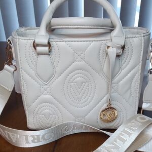 Valentino Cream Quilted Crossbody Bag